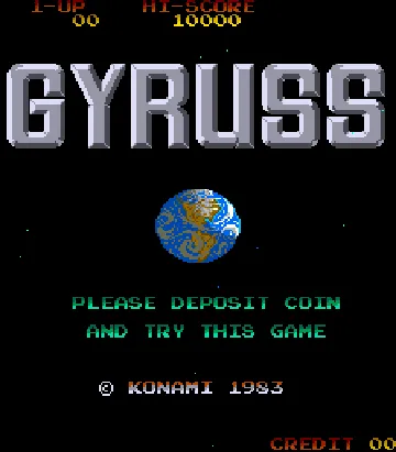 Gyruss (Konami) screen shot title